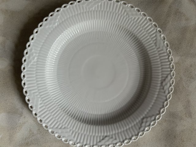 Royal KOPENHAGEN Denmark 524 duża 25,5 patera talerz Fakturowa jakościowa ecru - RARYTAS