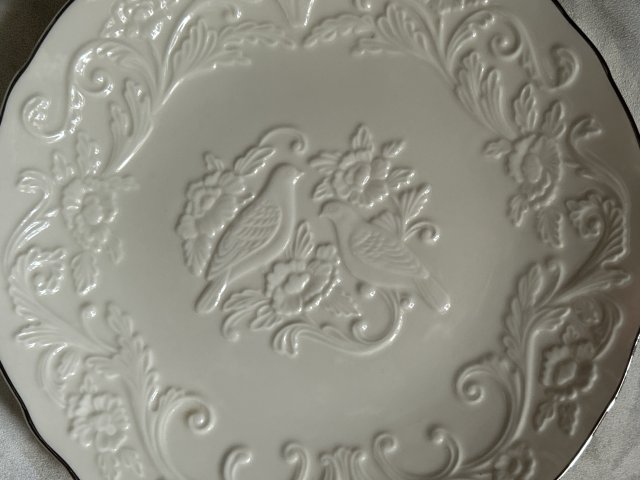 the wedding promises Anniversary plate - szlachetnie porcelanowa imponująco  ogromna  32 cm  patera -   rarytas  na prezent ślubny