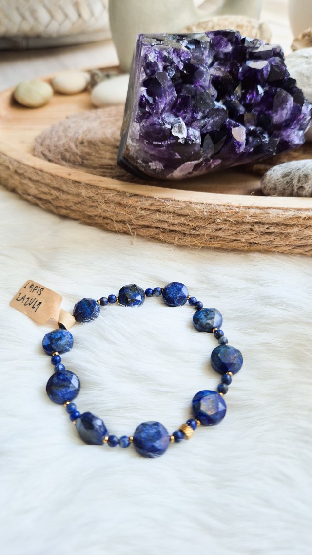 Bransoletka z naturalnego lapisu lazuli