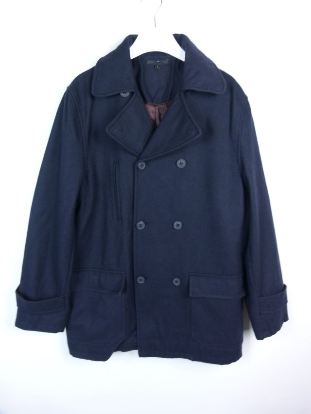 Męska dwurzędowa wełniana kurtka / L