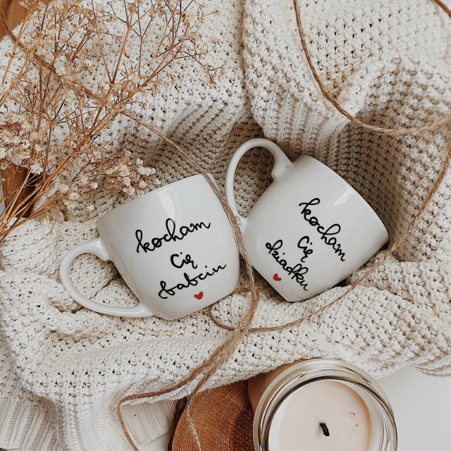 Zestaw dla Babci i Dziadka KOCHAM CIĘ ręcznie malowane kubki 350 ml My Mug Company