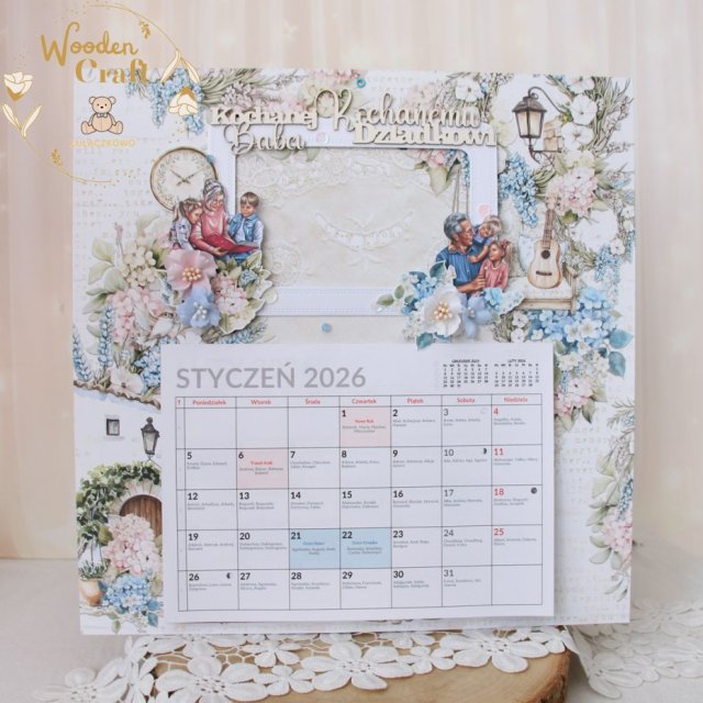 Kalendarz ze zdjęciem, prezent dla babci i dziadka, Dzień Babci 3 GOTOWY