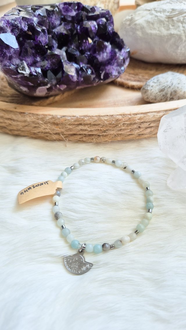 Bransoletka z naturalnego amazonitu.