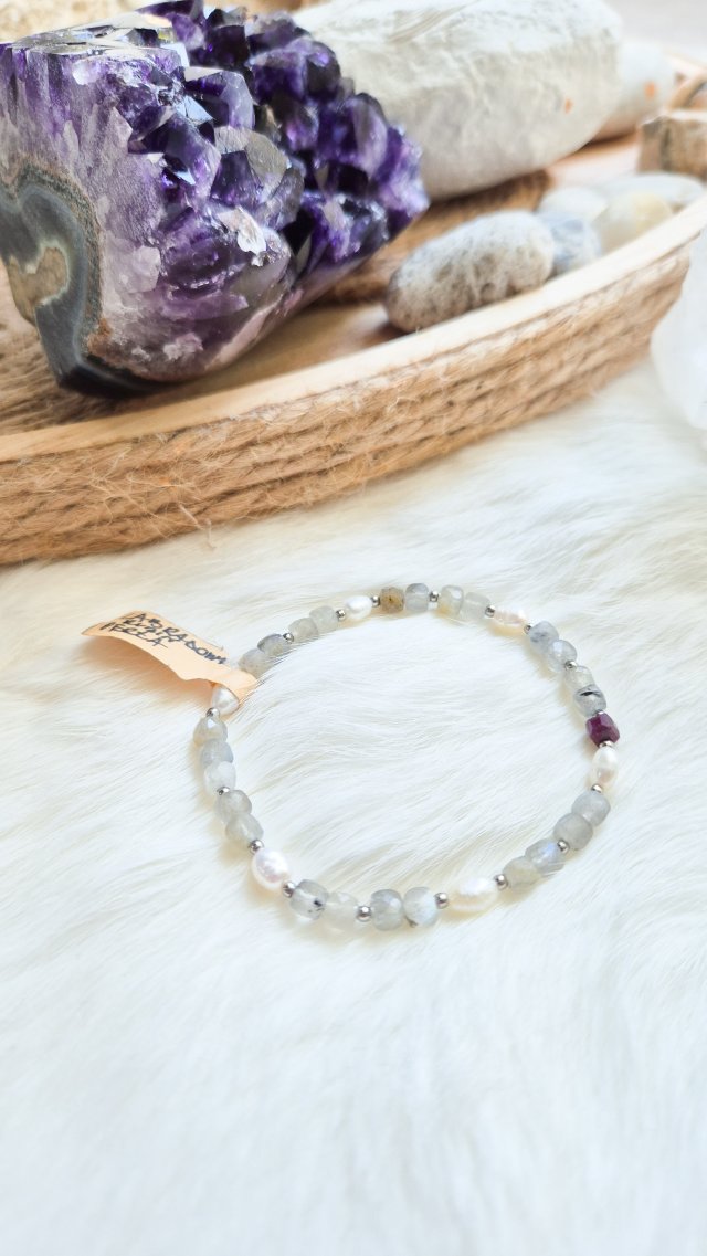 Bransoletka z naturalnego labradorytu