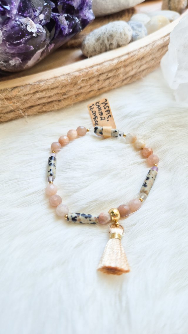 Bransoletka z naturalnego kamienia słonecznego