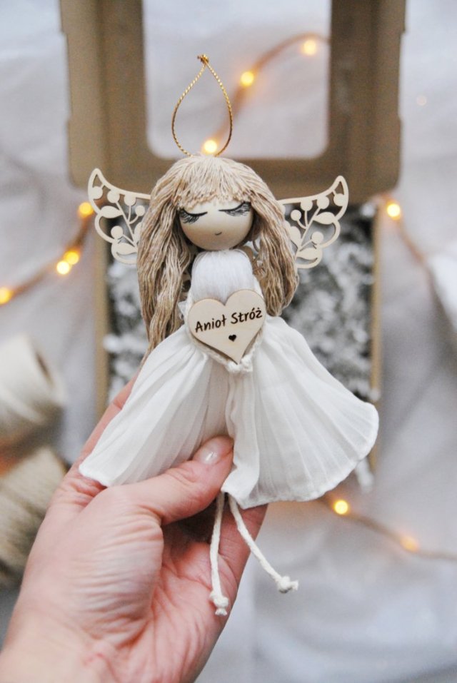 Uroczy Anioł Stróż na prezent - z grzywką | Pakowanie na prezent!