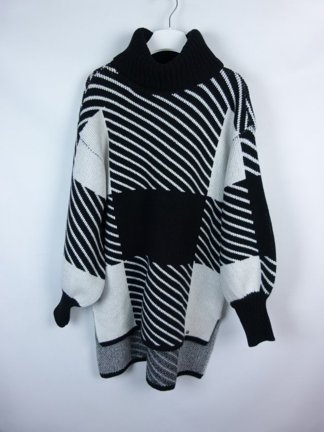 Ted Baker golf grubszy sweter z golfem z wełną 3 / L