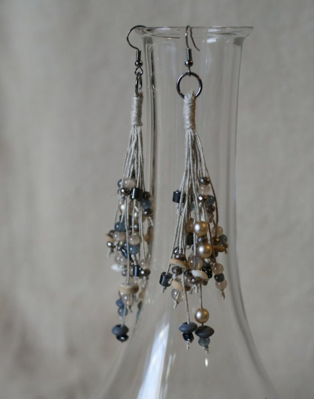 Kolczyki wiszące boho