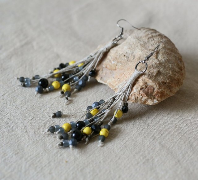 Kolczyki wiszące boho