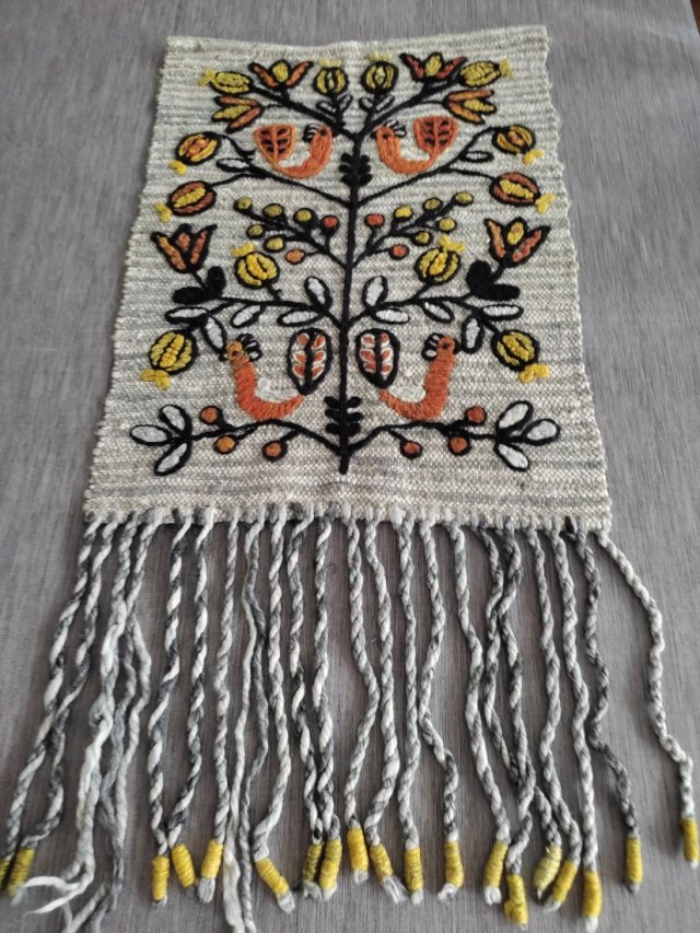 kilim wełniany na ścianę PRL