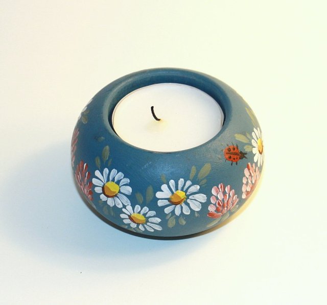 Świecznik mały malowany