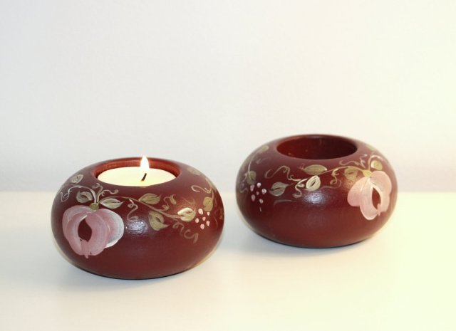 Świeczniki malowane