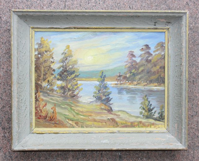 Stary obraz 47 rok pejzaż