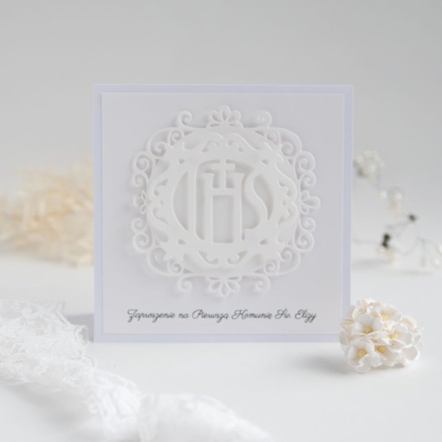 Zaproszenie na Pierwszą Komunię Świętą ornament