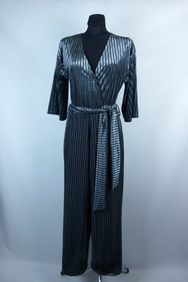 Zara welurowy długi kombinezon welur / S