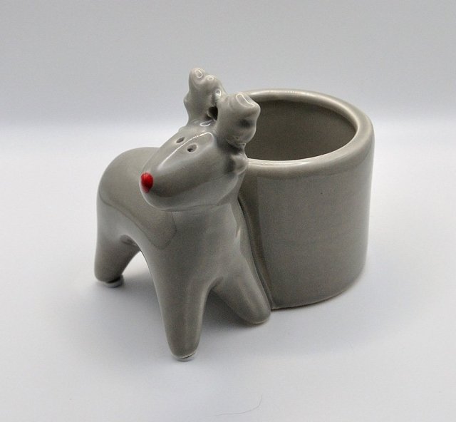 Mała osłonka doniczki kubek na długopisy renifer