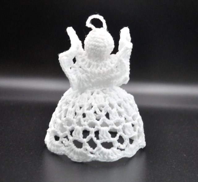 Cudna ozdoba aniołek z szydełka szydełkowy