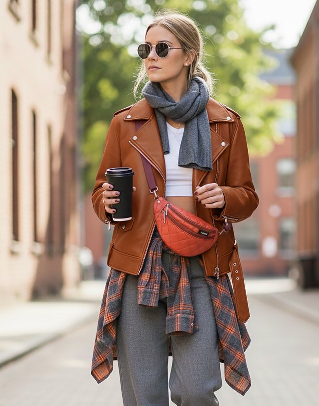 Ruda Miłość – nerka M z pikowanej eko skóry + miniportfel gratis