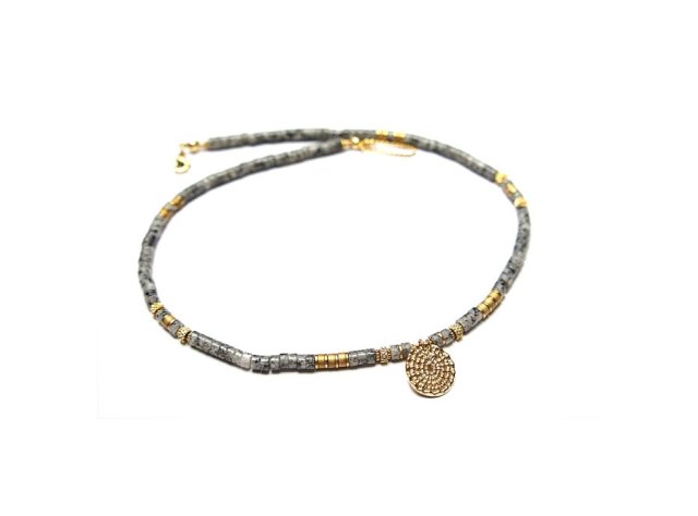 Jaspis plamisty /11.08.25/ naszyjnik - Szlachetna kolekcja