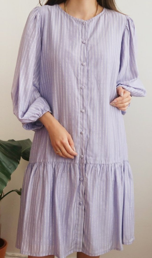 Liliowa sukienka M/L