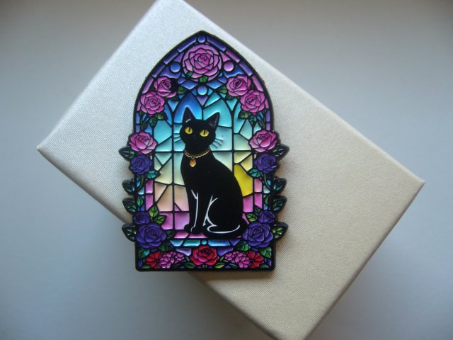 PIN PRZYPINKA BROSZKA CZARNY KOT