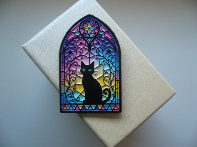 PIN PRZYPINKA BROSZKA CZARNY KOT