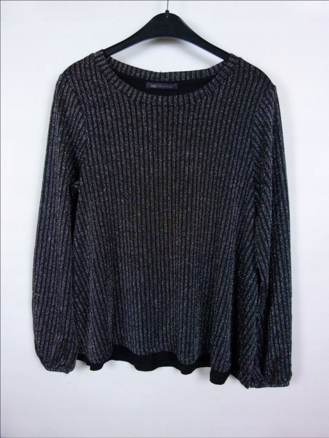 Marks & Spencer metalizowana bluzka srebrne paski 12 / 40