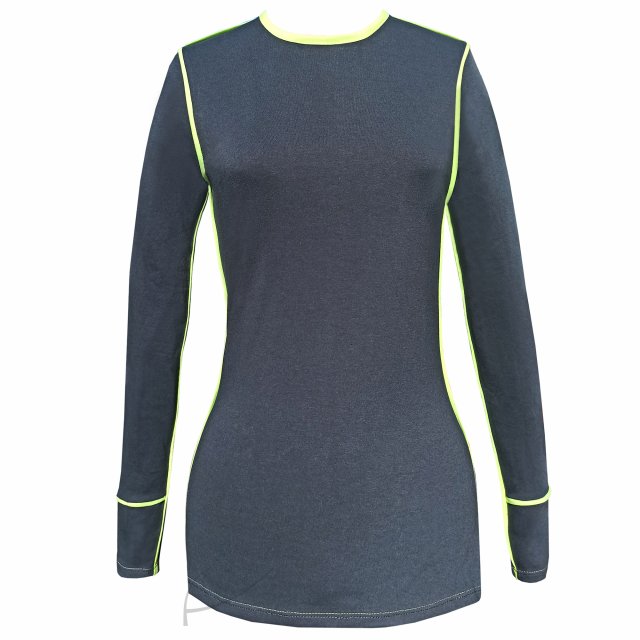 Grafitowy fluo dżersej top