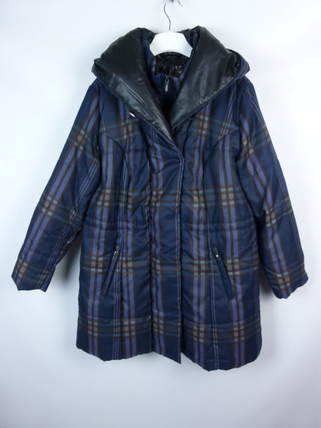 Bonprix ocieplana kurtka przed kolano krata 26 / 52
