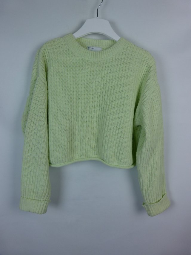 Bershka mięciutki sweterek crop pistacja /  M mex.28