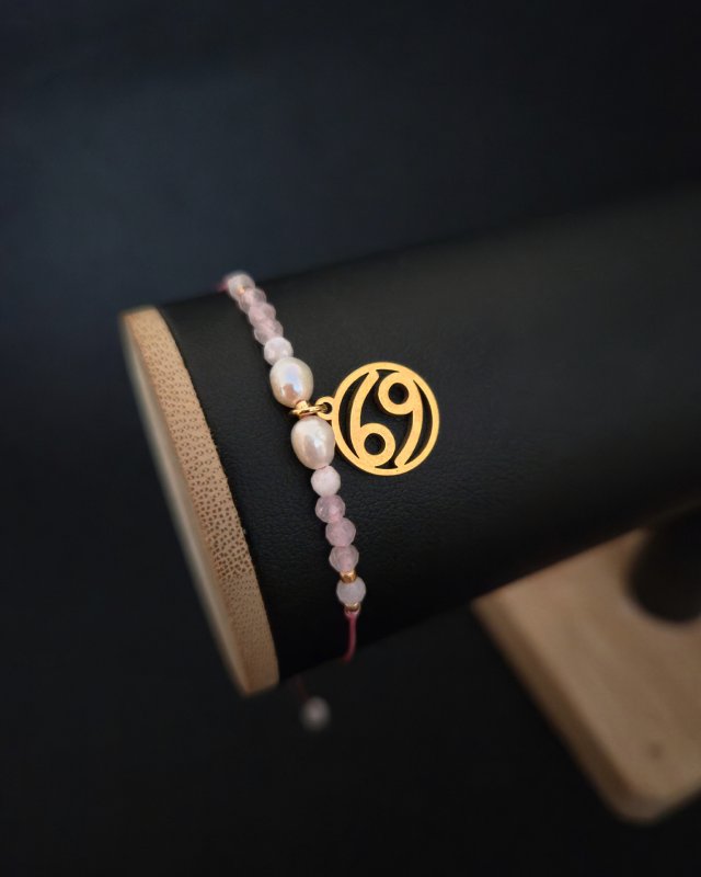 Bransoletka Zodiakalna Rak - wersja ze złotem