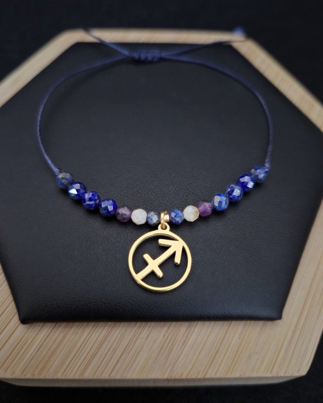 Bransoletka Zodiakalna Strzelec - wersja ze złotem