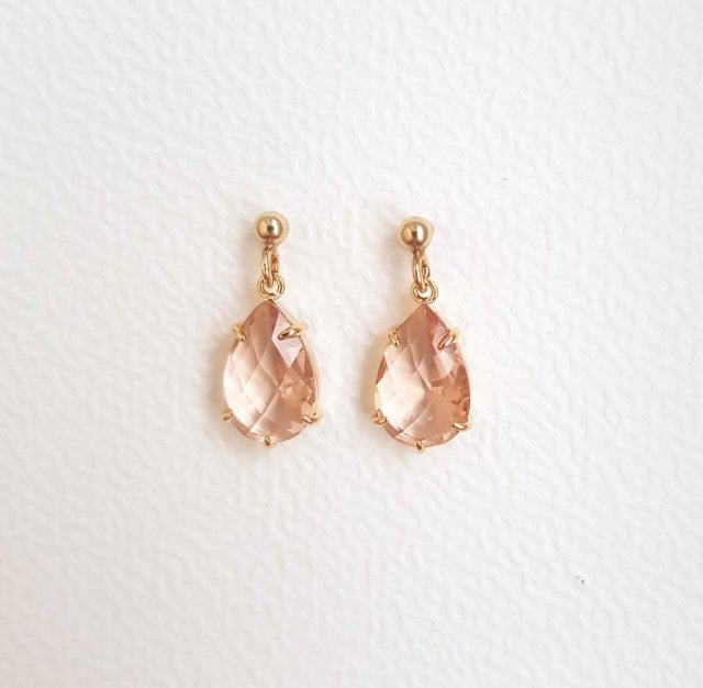 Kolczyki pozłacane Little Cute Peach