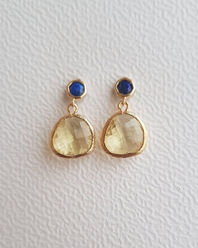 Kolczyki pozłacane Żonkile