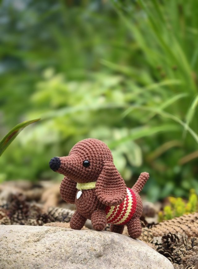 Maskotka jamniczek, Zabawka piesek, Jamnik, Prezent dla dziecka