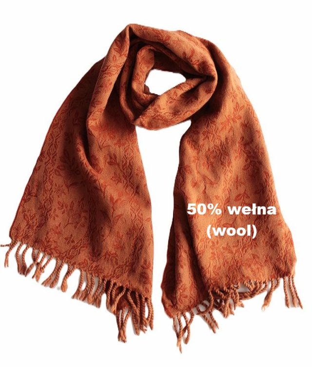 szal vintage ciepły wełna InWear