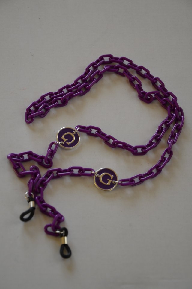 łańcuszek do okularów fioletowy
