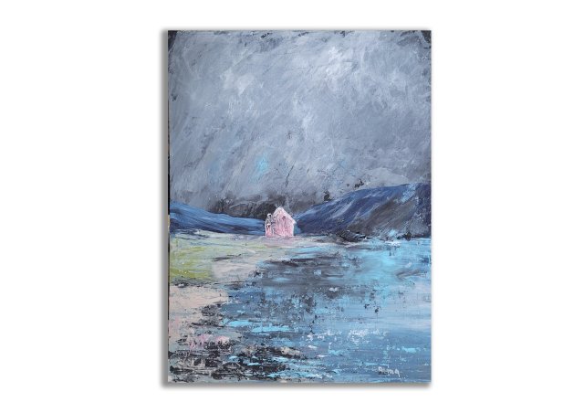 Obraz akrylowy ręcznie malowany. Pejzaż