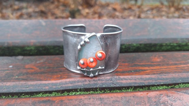 Koralowe kwiaty - bransoletka regulowana