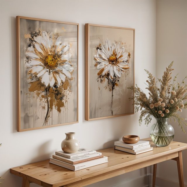 ZESTAW PLAKATÓW 2cz 50x70 cm Stokrotki   (set239)