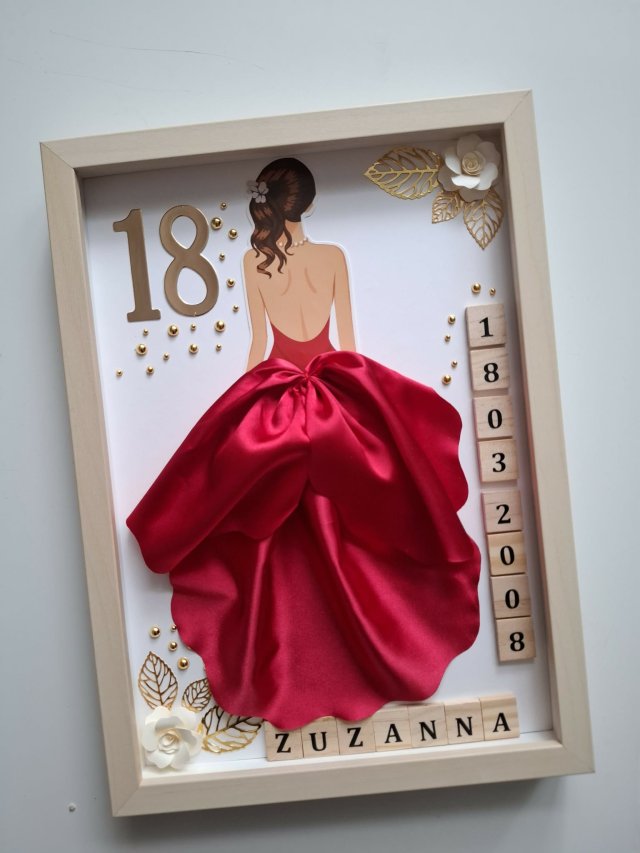 Prezent na 18 urodziny dla dziewczyny – personalizowana ramka 3D