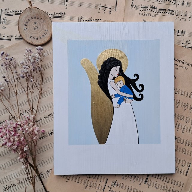 Obrazek na Chrzest Święty chlopiec no 1