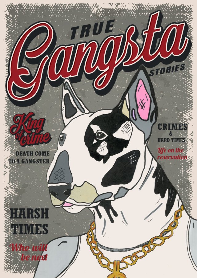 Plakat PIES BULTERIER - B2 - 50cm x 70cm