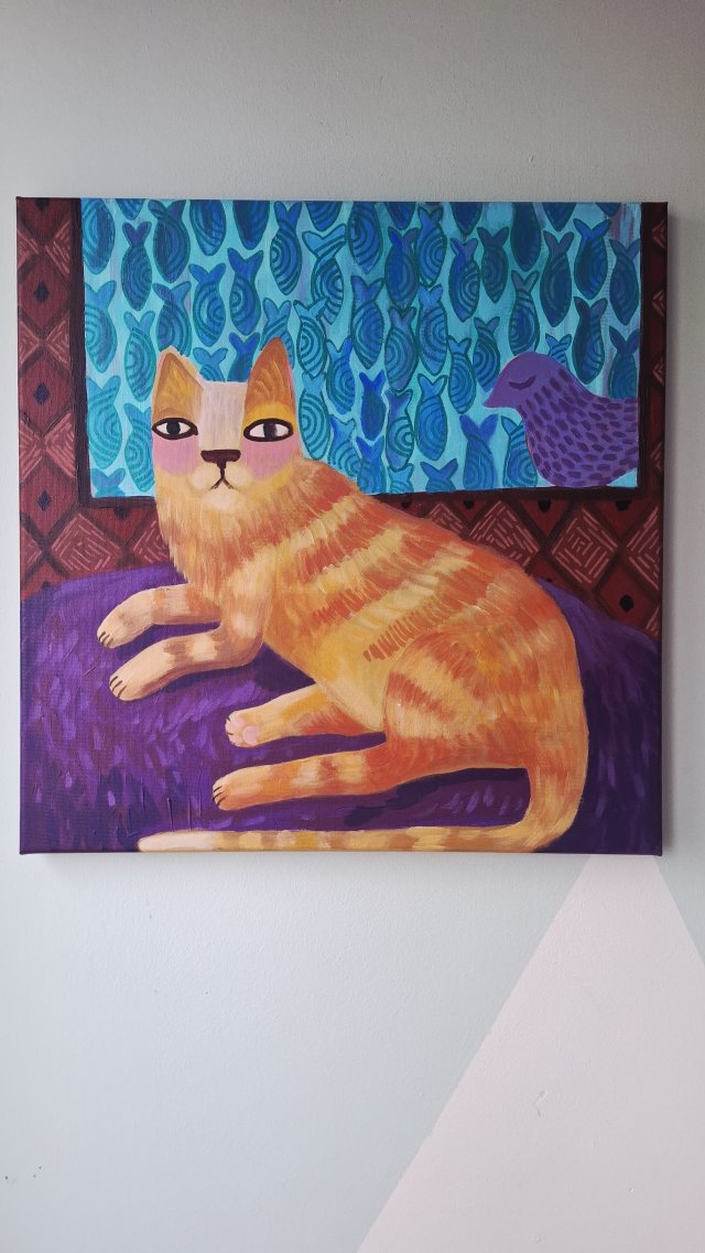 Płaczą płotki obraz akryl