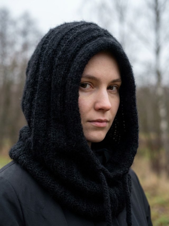 balaclava z kwiatkami