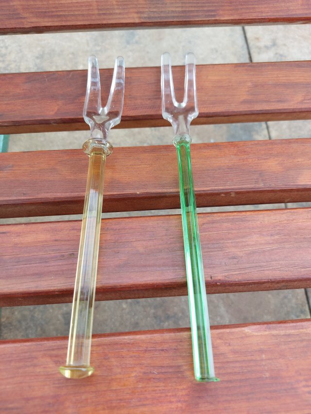 Widelce szklane 2 szt. Vintage