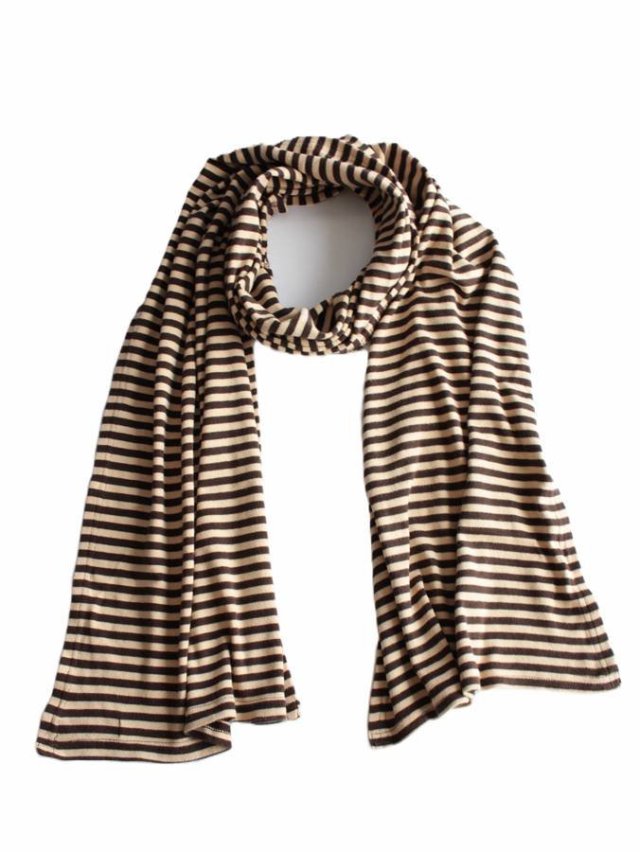 Szal vintage dzianinowy w paski Lysgaard pasy szalik damski męski unisex