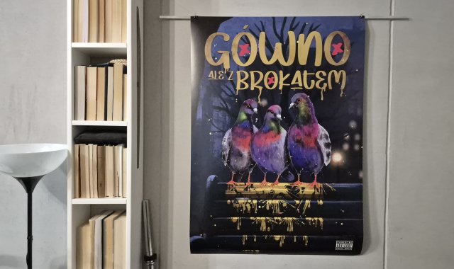 Plakat G...ale z brokatem GOŁĘBIE  -  format B1 - 100cm x 70cm