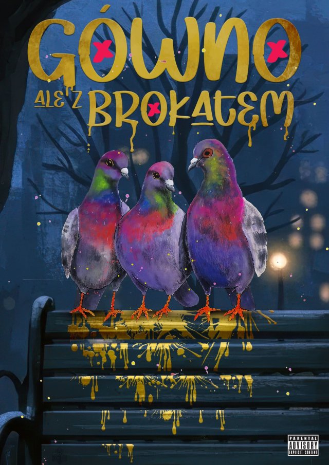 Plakat G...ale z brokatem GOŁĘBIE - format A2