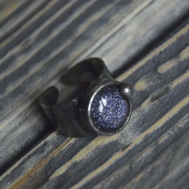 Tysiąc gwiazd - Noc Kairu - regulowany witrażowy pierścionek